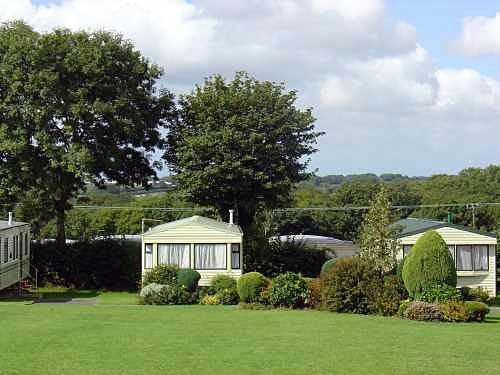 Holiday caravans at wood Park