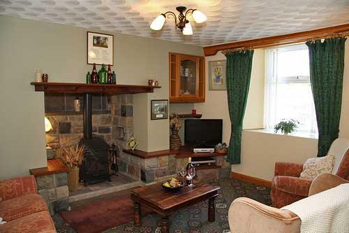 Living room with woodburner