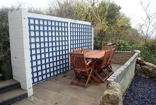 Table and chairs in the garden