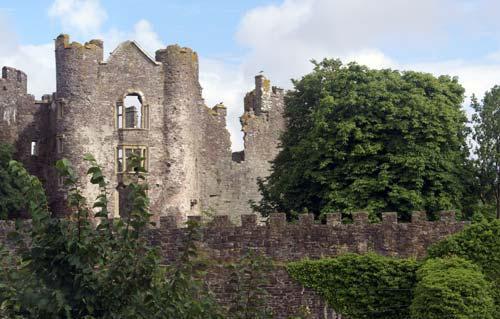 View of Laugharne Castle from the house