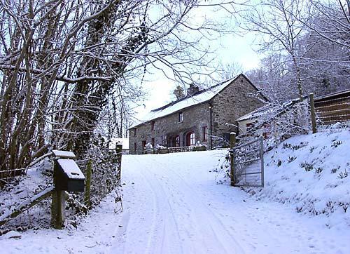 The cottages in winter
