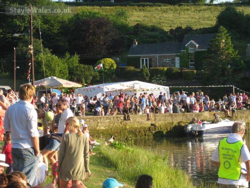 Duck race at Cresswell Quay