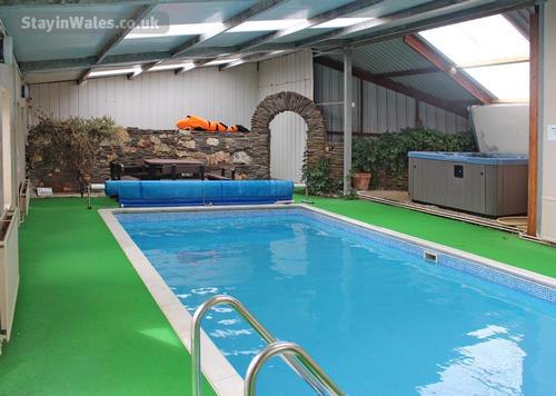 Indoor pool and hot tub