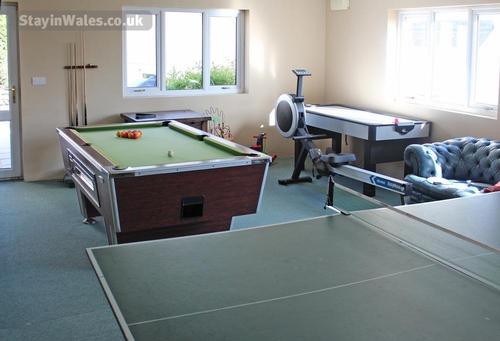 Games room with pool table and table tennis