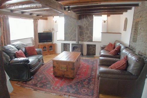 Carthouse - living room with woodburner