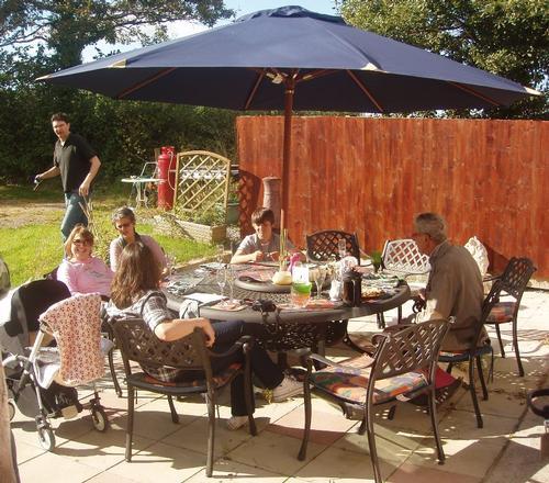 Eating on the Patio