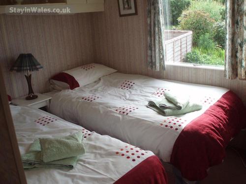 One of the caravan''s two bedrooms