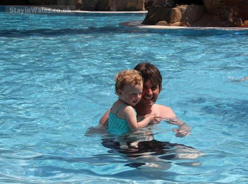 Dad and Baby in the pool