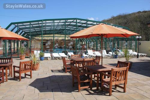 sunbathing terrace at Cardigan Bay