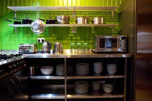 The practical catering-style kitchen is well equipped for catering for large groups