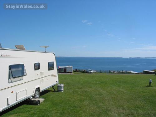 Pitch 1 and view. Touring caravan field, suitable for motorhomes also