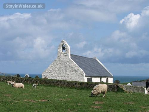 Mwnt Chapel overlooks the pretty beach