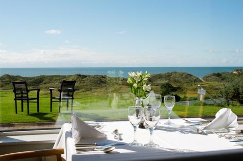 Our dining room has stunning sea views over Cardigan Bay