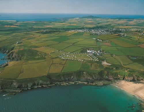 Aerial View of Caerfai Bay Caravan and Tent Park