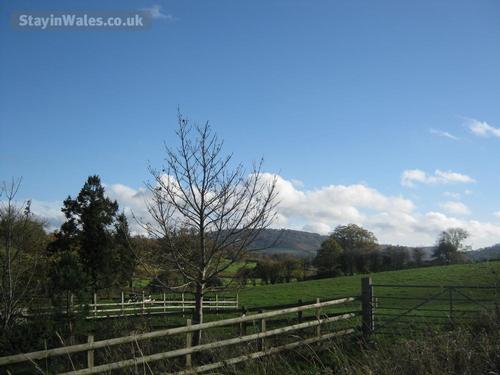 View across the meadows towards Monmouth