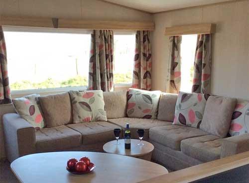 Caravan living area