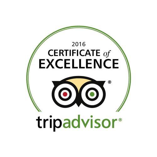 TripAdvisor ''Certificate of Excellence'' 2016.