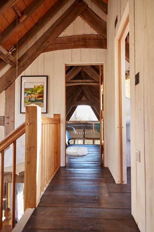 Vaulted ceilings on the first floor