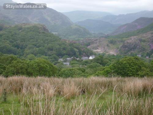 Beddgelert village from Cwm Cloch Estate
