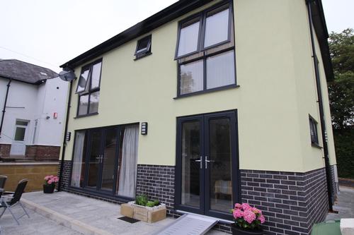 Rear patio area