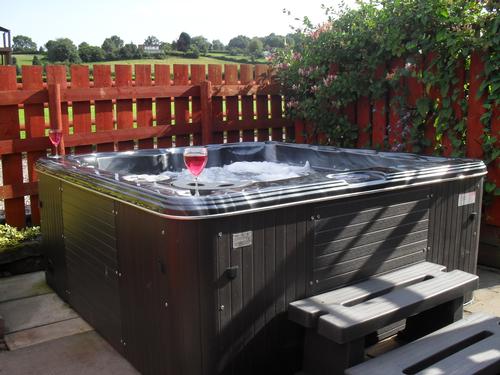 Relax in the hot tub
