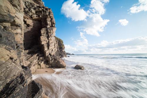 Local Newgale Beach at High Tide