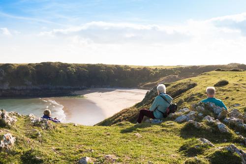 Views over Barafundle Bay