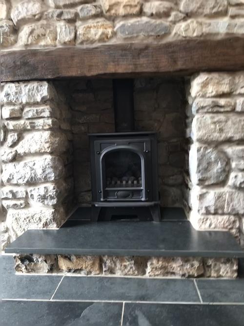 Rustic stove in the Stable