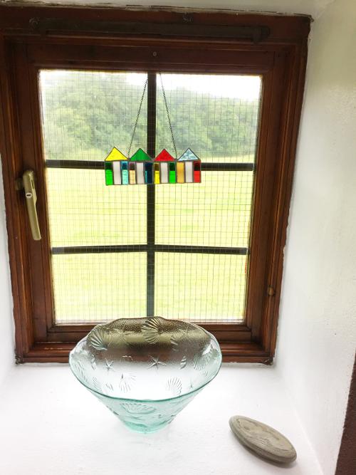 Small window overlooking field