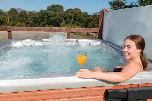 Relax in the hot tub