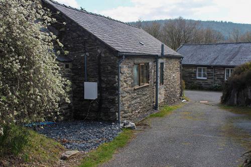 Cottage on left