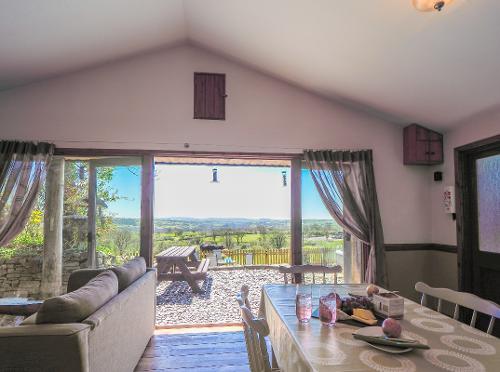 French doors opening out onto the beautiful countryside