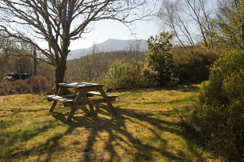 Picnic Table with Moel Siabod in the Background