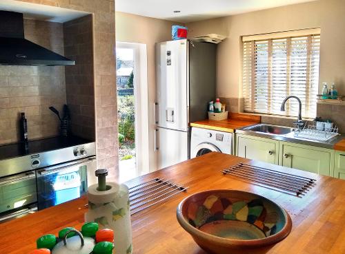 Kitchen area with access to garden